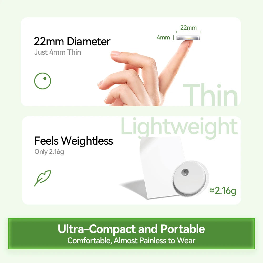 Monitor de Glucosa Continuo MicroTech LinX — Sin Pinchazos, Control en Tiempo Real por 15 Días